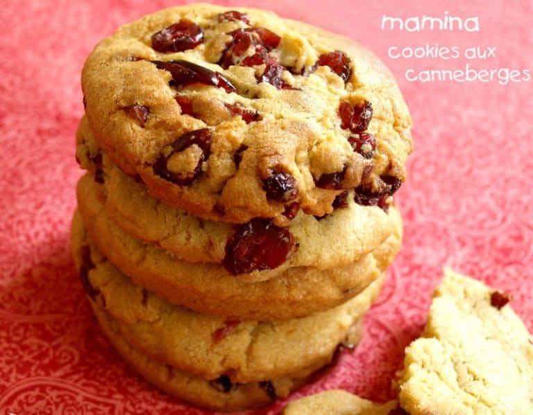 Cookies au chocolat blanc et canneberges
